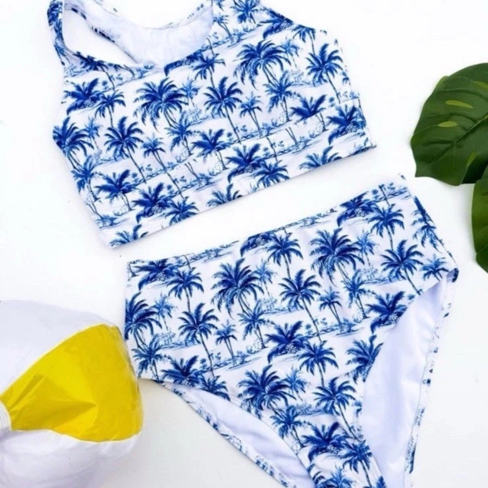 The Salty Palm Bikini Swimsuit White Size Medium (from Bad Habit Boutique)